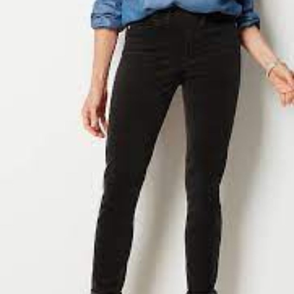J Jill Black Elastic Waist Pull On Cords Size 18